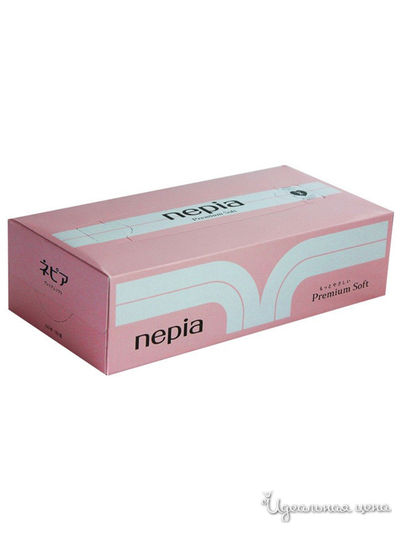 Салфетки бумажные двухслойные Premium Soft, 180 шт, 1 пачка, NEPIA