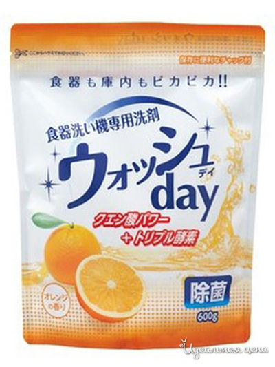 Средство для мытья посуды в посудомоечной машине с ароматом апельсина, 600 г, Nihon Detergent