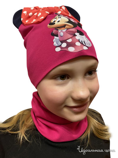 Комплект: шапка, снуд Kids Style, цвет фуксия