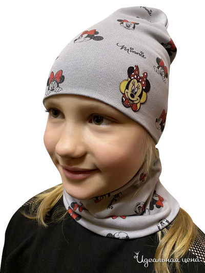 Комплект: шапка, снуд Kids Style, цвет серый