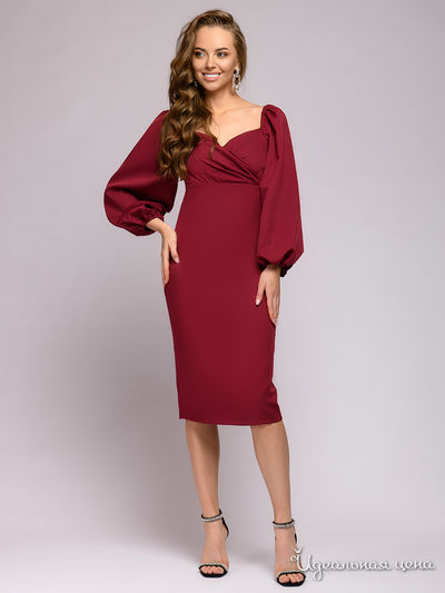 Платье D&M by 1001DRESS, цвет бордовый