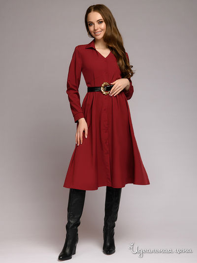 Платье D&amp;M by 1001DRESS, цвет бордовый