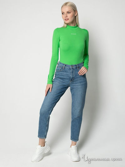 Лонгслив Calvin Klein, цвет зеленый