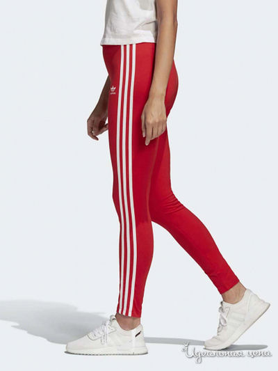 Леггинсы Adidas, цвет красный