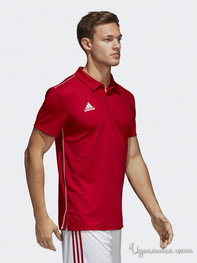 Поло Adidas, цвет красный