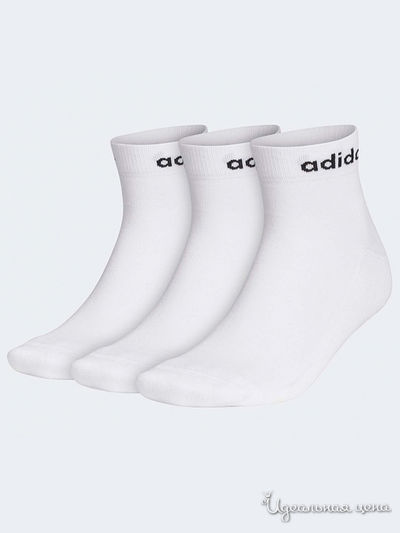 Носки, 3 пары Adidas, цвет белый