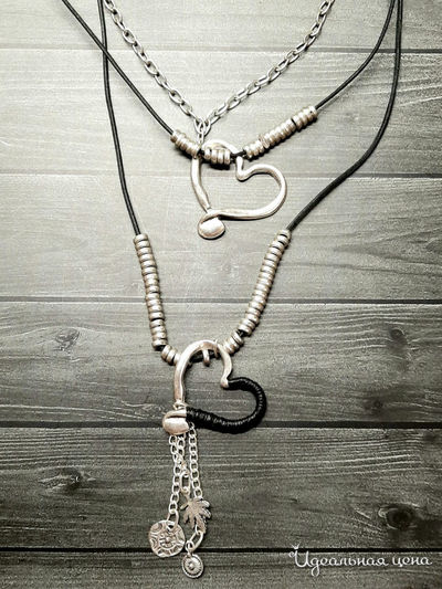 Многогослойное ожерелье "Любовь рядом" De.lin`a, цвет Металлический