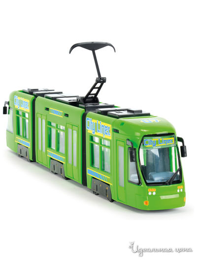Игрушечный Городской трамвай, 46 см зеленый DICKIE