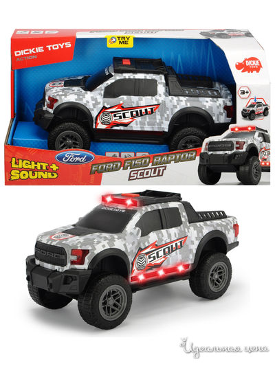 Машинка Scout Ford F150 Raptor, 33 см свет звук DICKIE