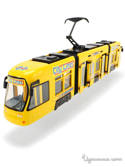 Игрушечный городской трамвай, 46 см DICKIE, цвет желтый