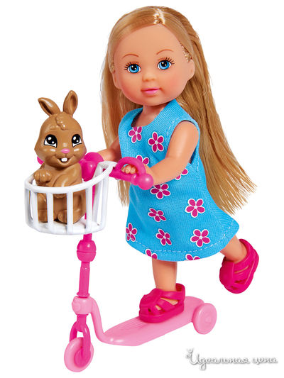 Кукла Еви 12 см на самокате с кроликом Simba