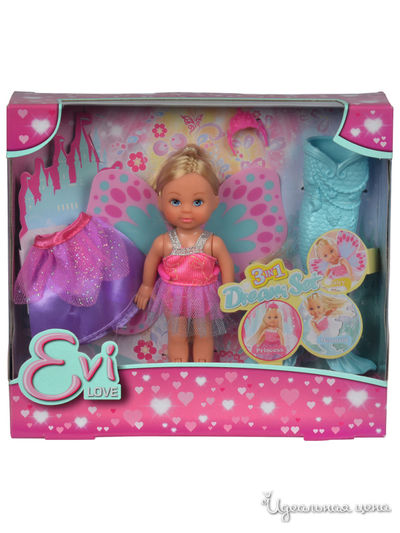 Кукла Еви 12 см в трех образах: русалочка, принцесса и фея Simba