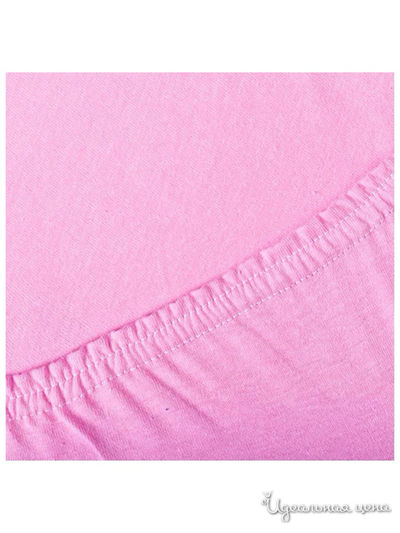 Трикотажная простынь на резинке, 100*200 см Maxstyle, цвет розовый