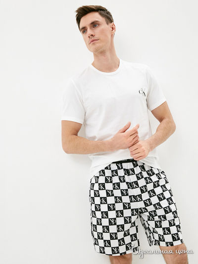 Пижама Calvin Klein, цвет бело-черный
