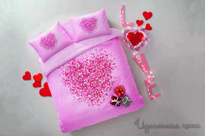 Комплект постельного белья TAC, цвет розовый