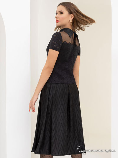 Комплект с юбкой Нарядная элегантность, Charutti, цвет черный
