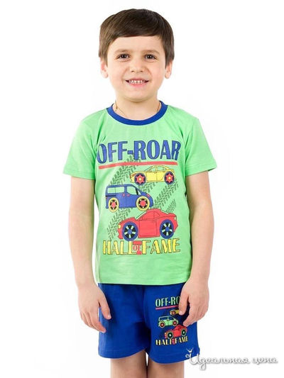 Футболка с шортами для мальчика Kids style, цвет зеленый
