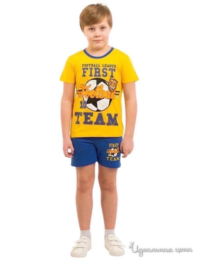 Футболка с шортами для мальчика Kids style, цвет желтый