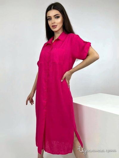 Платье рубашка Mario Enzo ,цвет розовый