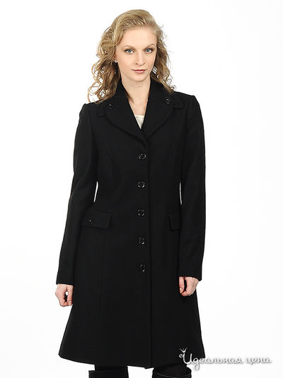 пальто Moschino, цвет цвет черный