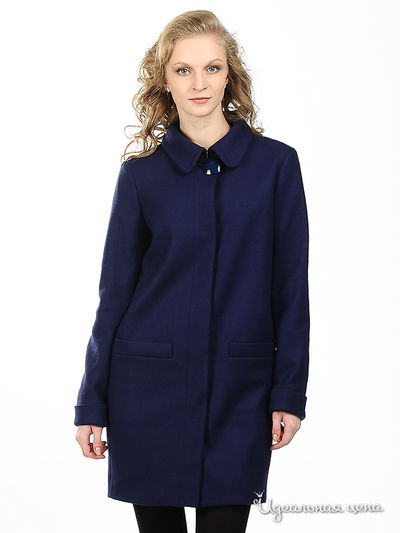пальто Moschino, цвет цвет темно-синий