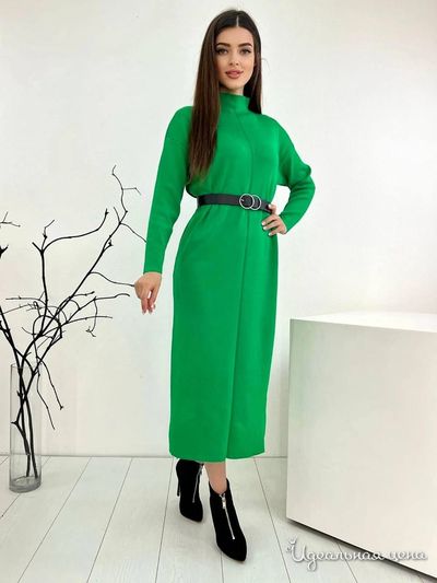 Трикотажное платье, цвет зеленый
