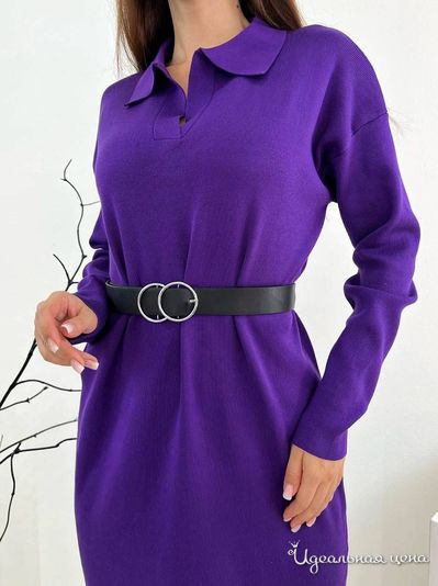 Трикотажное платье, цвет фиолетовый