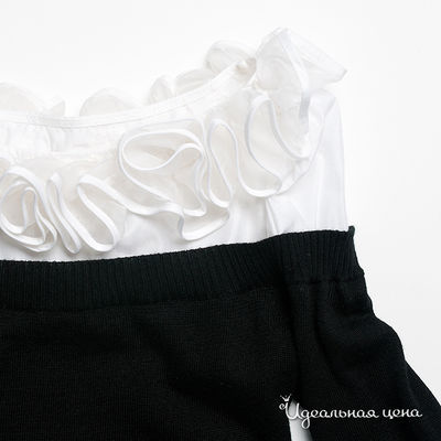 Блуза для девочки Timole женская, цвет черный / белый