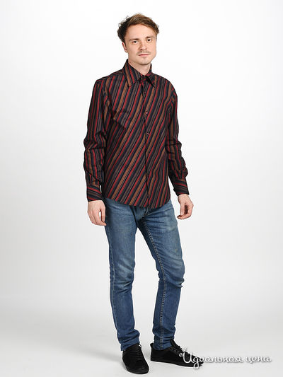 Рубашка Blend&amp;Joop мужская, цвет коричневый / красный