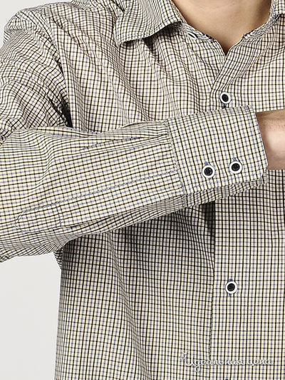 Рубашка Ferre, Trussardi, Armani мужская, цвет бежевый / принт полоска черный / сиреневый