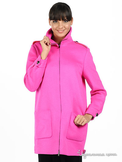 пальто Blugirl Blumarine, цвет цвет ярко-розовый