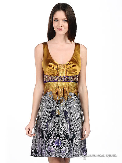 Платье SOCIETA&ATOS LOMBARDINI, цвет цвет золотой / фиолетовый