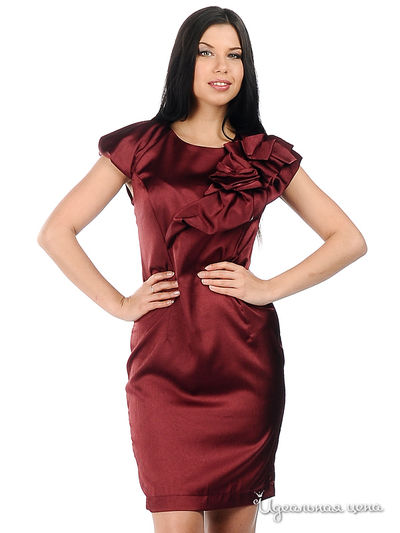 Платье Веретено, цвет цвет темно-красный