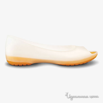 Балетки Crocs, цвет цвет оранжевый