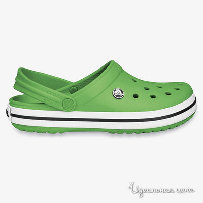 Сабо Crocs, цвет зеленый / белый