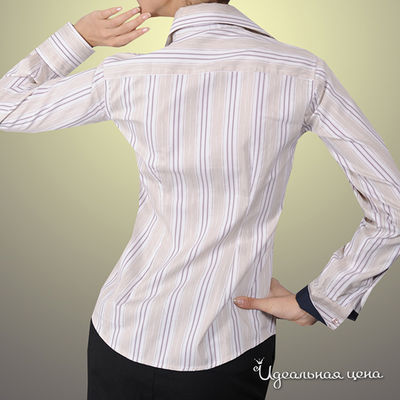 Рубашка Alonzo Corrado женская, цвет бежевый / принт полоска