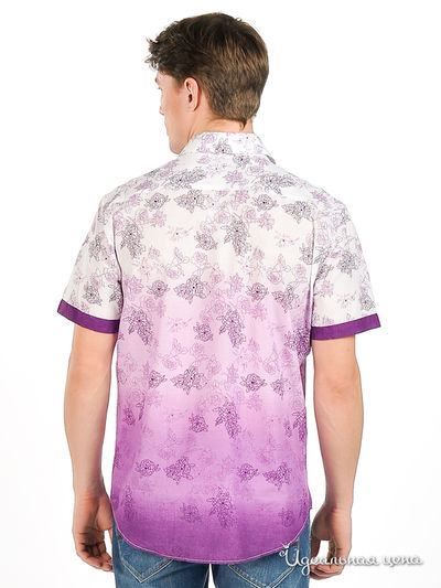 Рубашка Мультибренд мужская, цвет белый / фиолетовый / сиреневый
