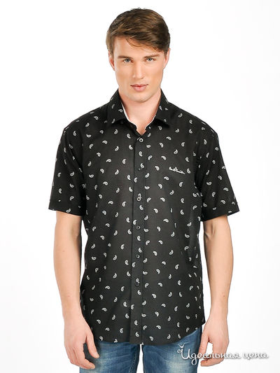 Рубашка Мультибренд мужская, цвет черный / принт турецкий огурец