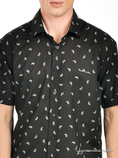 Рубашка Мультибренд мужская, цвет черный / принт турецкий огурец