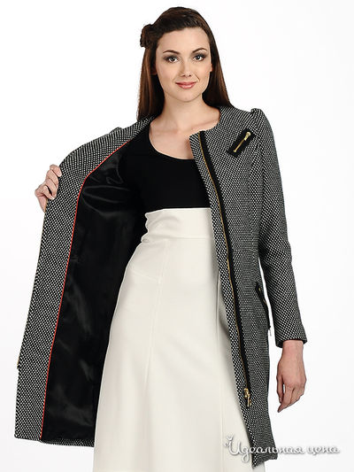 Пальто Ferre, Trussardi, Armani женское, цвет черный / белый