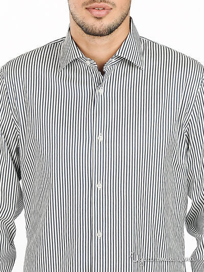 Рубашка Ferre, Trussardi, Armani мужская, цвет темно-синий / белый