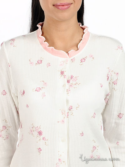 Пижама NOTTEBLU&amp;PRIMA ROSA женская, цвет белый / розовый