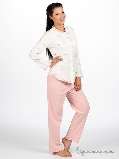 Пижама NOTTEBLU&amp;PRIMA ROSA женская, цвет белый / розовый
