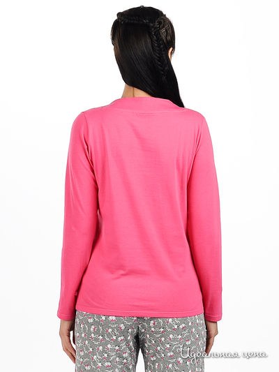 Пижама Key женская, цвет розовый / серый