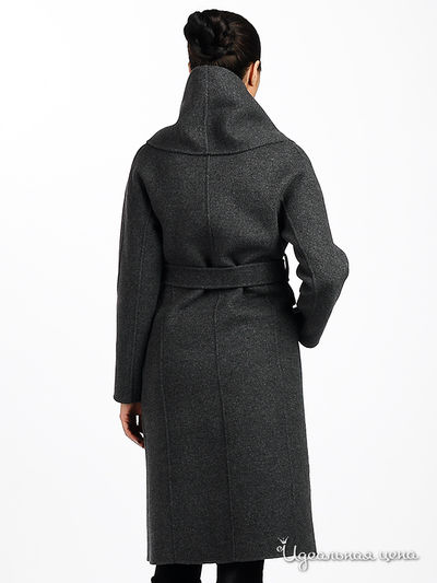 Пальто Мультибренд женское, цвет темно-серый