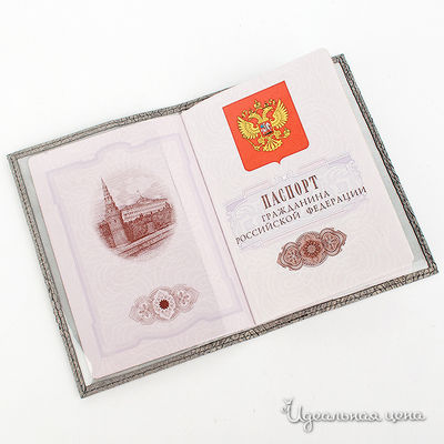 Обложка для паспорта Vasheron женская, цвет серый / серебряный