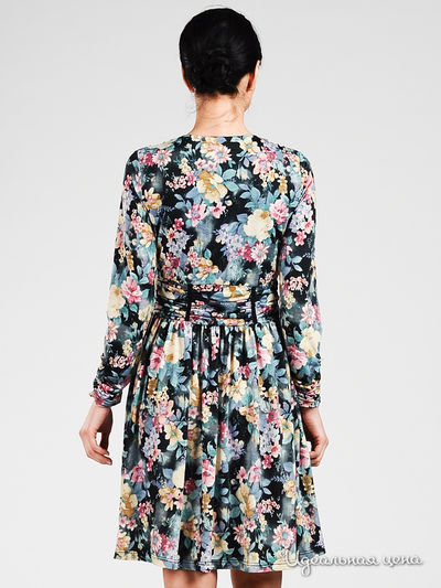 Платье Мультибренд женское, цвет мультиколор / принт цветы