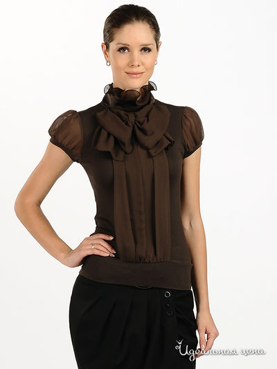 Блузка Fervente, цвет цвет коричневый