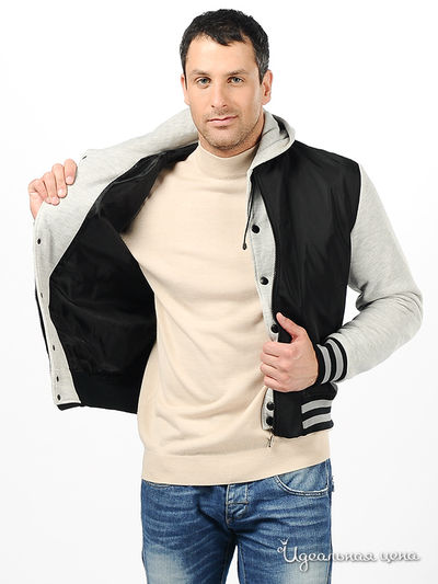 Куртка Donatto мужская, цвет черный / серый меланж