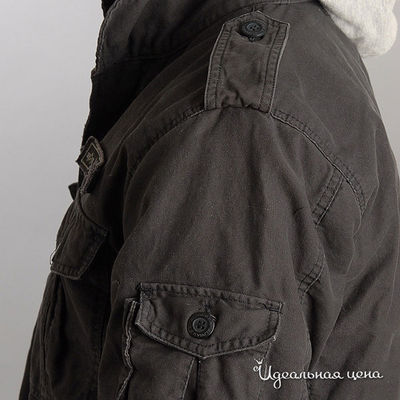 Куртка Alpha Industries мужская, цвет темно-серый / белый